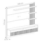 Painel Para Tv Com Ripas Cerci Freijó Off White