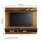 Painel Para Tv Com Suporte Até 65 Polegadas New 1,80m Preto/f