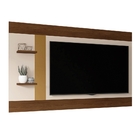 Painel Para Tv Com Vidro Reflects Havana E Off White