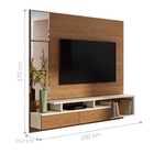 Painel Para Tv Crisp Com Espelho Nature Off White