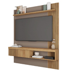 Painel Para Tv Cristal 150cm Buriti/fendi - Sallar Home