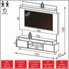 Painel para TV de 65 Polegadas 2 Portas TB112 Dalla Costa