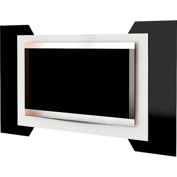 Painel Para Tv De Até 47" Chicago - Artely - Branco / Preto