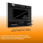 Painel Para Tv De Até 55 Polegadas Atlas Cor Preto Fosco