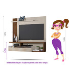 Painel Para Tv De Até 60 Polegadas Tijuca Linea Brasil Off Wh