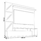 Painel Para Tv De Até 65'' Shiba Mdp Buriti/off White G11 - G