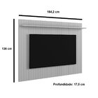 Painel Para Tv De Até 75' Com 1 Prateleira Dalva Jequitiba/of