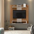 Painel Para Tv Donatello Com Nicho E Frisos Carvalho Amarula