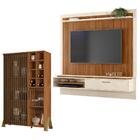 Painel Para Tv E Cristaleira Metha Mbl