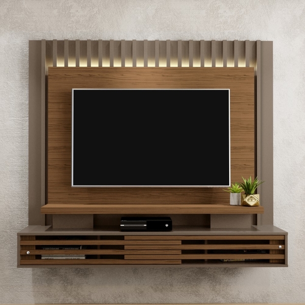 Painel Para Tv E Nichos Carly 1.6 Fendi Naturale