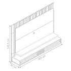 Painel Para Tv E Nichos Carly 1.6 Off White Savana