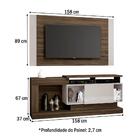 Painel Para Tv E Rack Prada Para Tv De Até 55 Pol - Nogal Tre