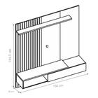 Painel Para Tv Elói Ripado Com Prateleiras Creme Caiena