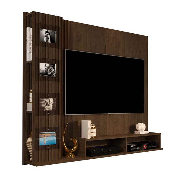 Painel Para Tv Estrela 1.6 Até 50 Polegadas Cedro/ripado 3d C