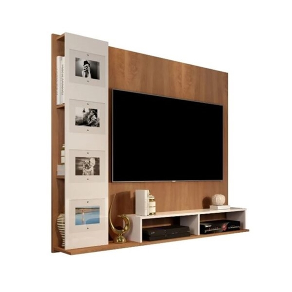 Painel Para Tv Estrela Freijó Off White – Germai Móveis