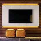 Painel Para Tv Europa Tauari Off White Perolizado
