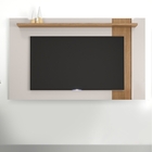 Painel Para Tv Extensível Com Prateleiras Janel Off White Nat