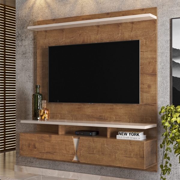 Painel Para Tv Faença Canela Off White