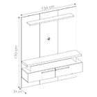 Painel Para Tv Fagath Off White Nogueira