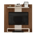 Painel Para Tv Filippo Com Prateleira E Frisos Caiena Creme