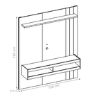 Painel Para Tv Frisado 1.5 Com Nichos Marshall Off White E Ha