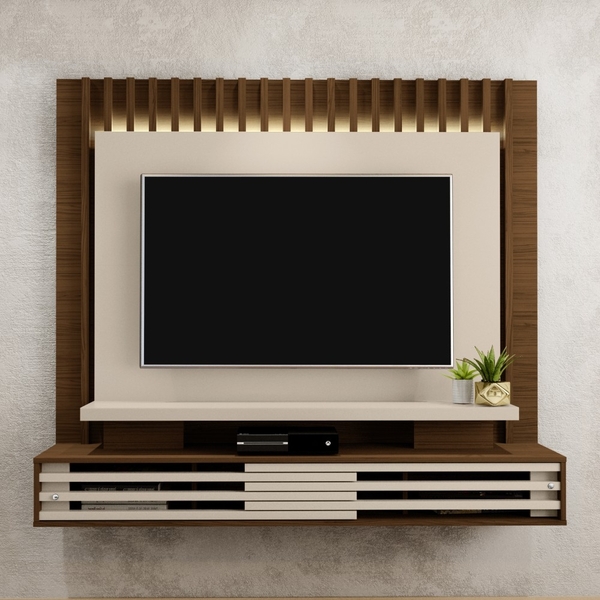 Painel Para Tv Frisado Com Led Jordan 1.6 Naturale Off White