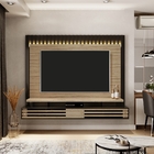 Painel Para Tv Frisado Com Led Jordan 2.0 Titânio Carvalho