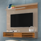 Painel Para Tv Frisado Com Nichos Elidia Fendi Naturale