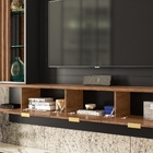 Painel Para Tv Gávea Preto Canela