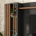 Painel Para Tv Gávea Preto Canela