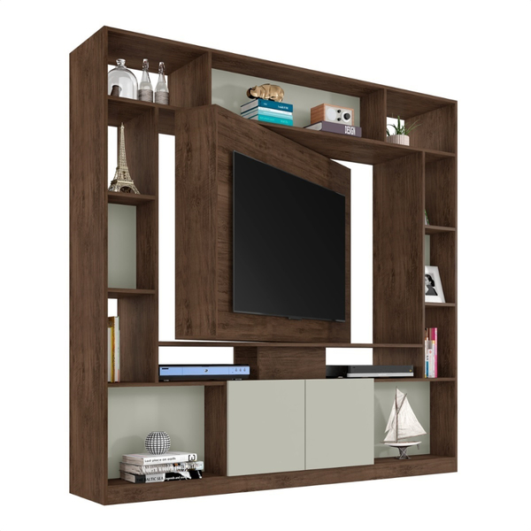 Painel Para Tv Giratório Com Rack Divisor Duo Para Sala - Ave