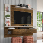 Painel Para Tv Intense Canela Com Off White - Lukaliam Móveis