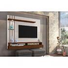 Painel Para Tv Jordano Off White E Canela