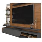 Painel Para Tv Kener Com Espelho Freijo Cinza