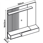 Painel Para Tv Lapa Dj Móveis Griz/carvalho Nobre