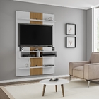 Painel Para Tv Líbano Branco Ripado