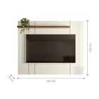 Painel Para Tv Líbano Off White Perolizado E Cedro