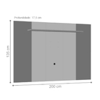 Painel Para Tv Luiza Titanio Cinamomo