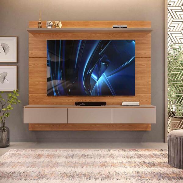 Painel Para Tv Mateo - Carvalho Nobre/griz