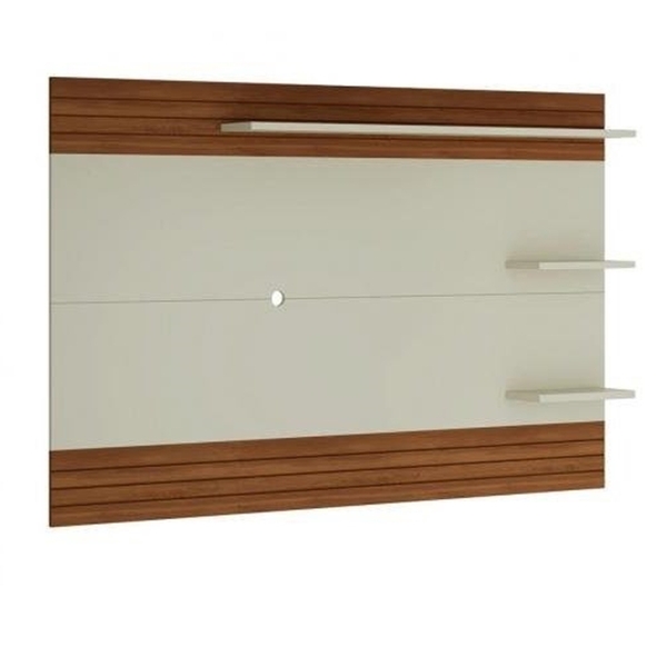 Painel Para Tv Mirage Off White Com Freijó - Germai Móveis