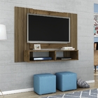 Painel Para Tv Mirante Madeira Ripado