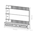 Painel Para Tv Ok Ripado Amarula Carvalho