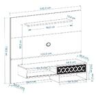 Painel Para Tv Osaka Suspenso Com Rack Home - Preto / Freijó