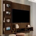 Painel Para Tv Pólux Com Ripas Cedro