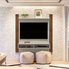 Painel Para Tv Potter Off White Nogueira Flex