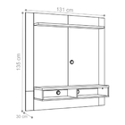 Painel Para Tv Potter Off White Nogueira Flex