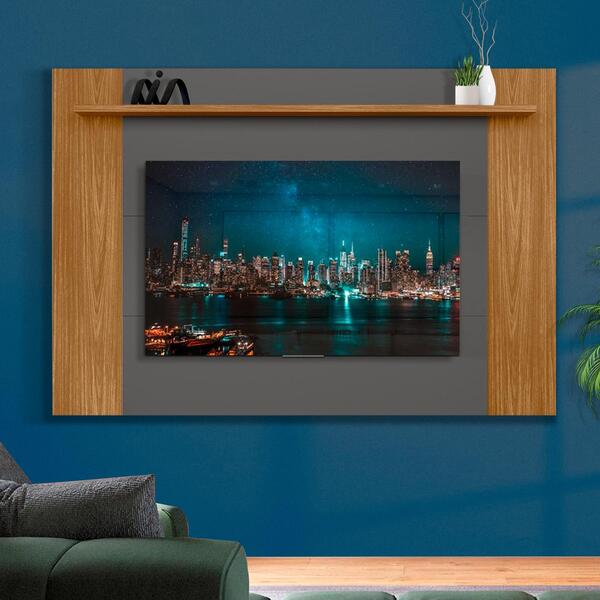 Painel Para Tv Quarto 55 Polegadas Extensível 160 E 180cm Nat