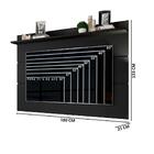 Painel Para Tv Quarto Até 65 Polegadas 180 Cm Black Albuquerq