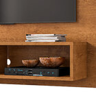 Painel Para Tv Quarto Sala 100cm Com Nichos Viena - Naturalle
