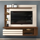 Painel Para Tv Raoni Ripado Com Espelho Creme Caiena